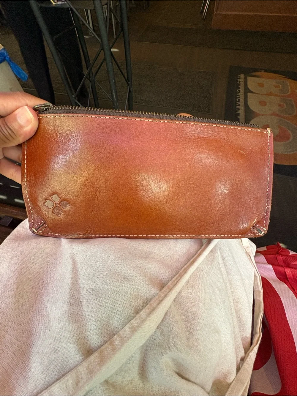 Patricia Nash Embossed Floral Leather Zip Wallet - Brown